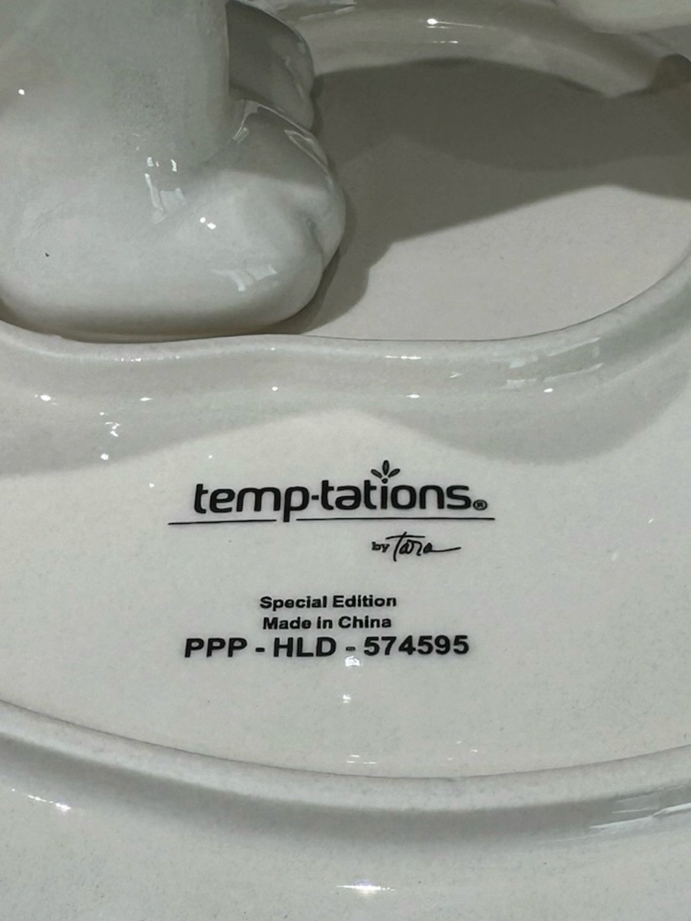 Temp-Tations Special Edition Egg Hunt Ceramic Bunny Cake Stand Plate - 10" - Picture 2 of 13